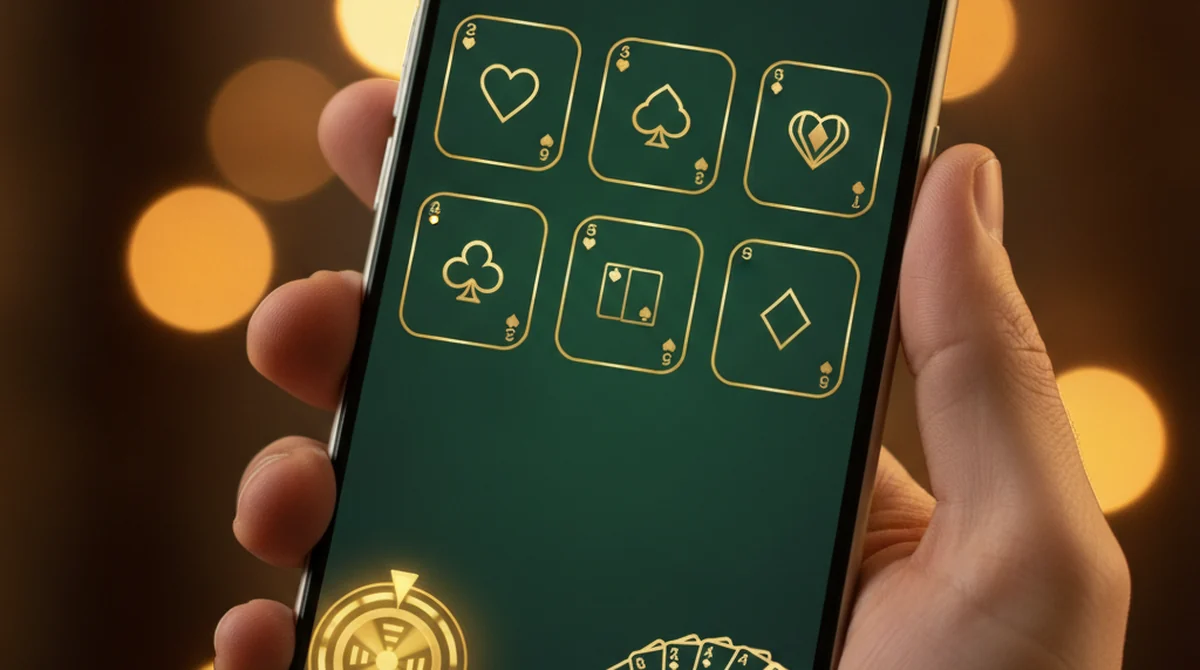 A smartphone showing a Rummy Club style deep-green-and-gold members lobby with rummy and spin games.
